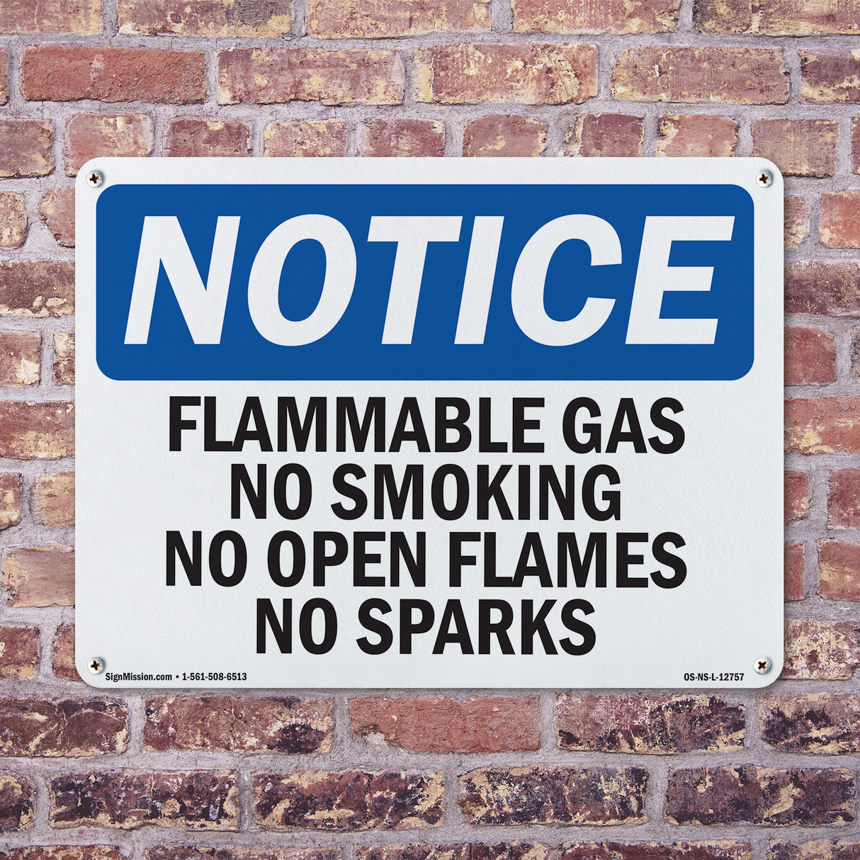 Flammable Gas No Smoking No Open Flames No Sparks