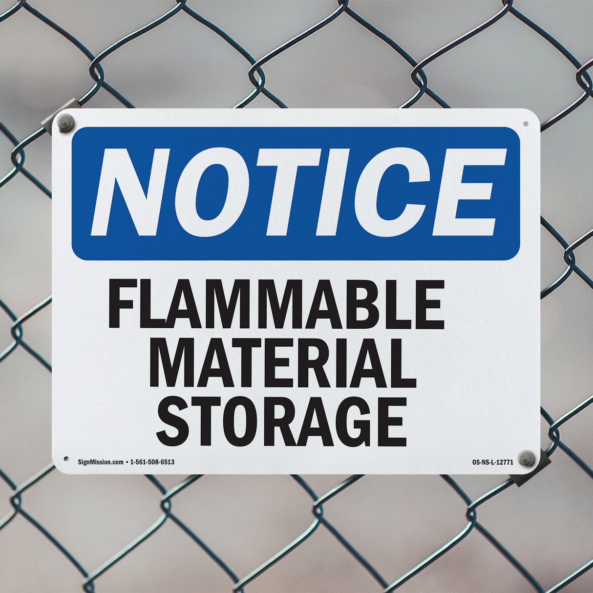 Flammable Material Storage Sign