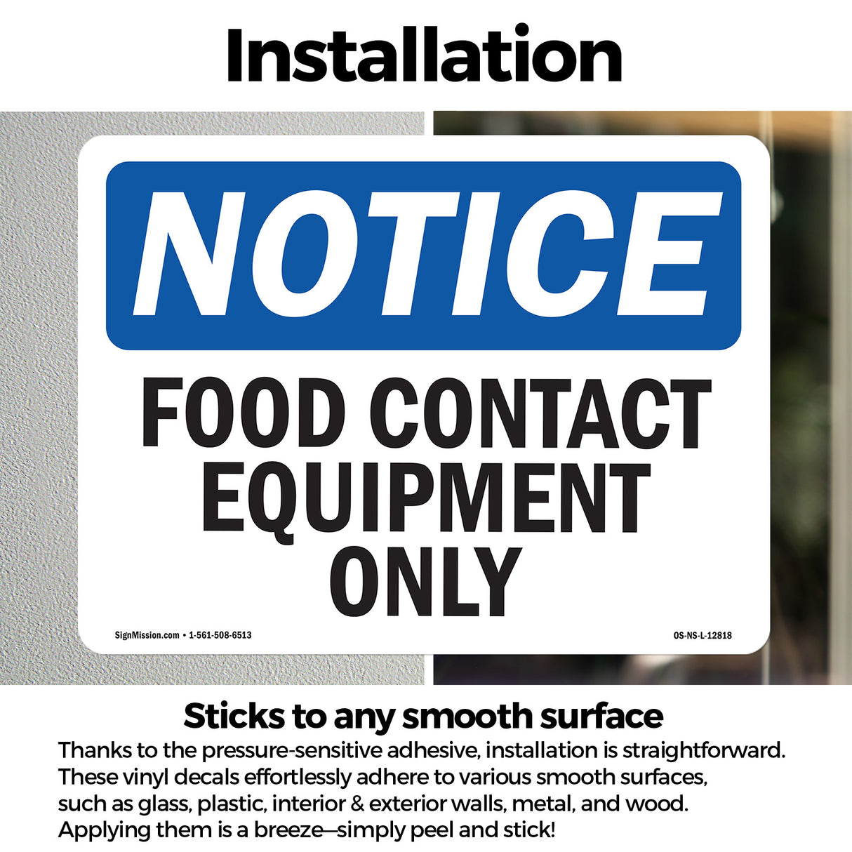 Food Contact Equipment Only