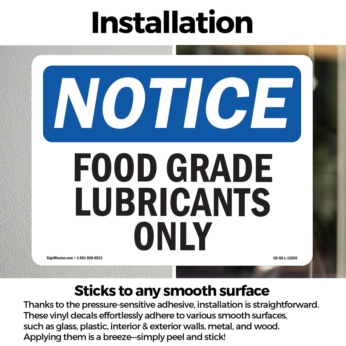 Food Grade Lubricants Only