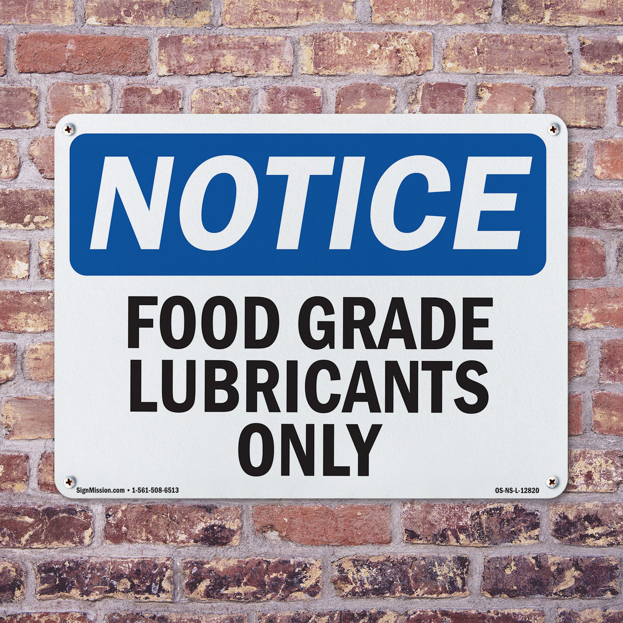Food Grade Lubricants Only