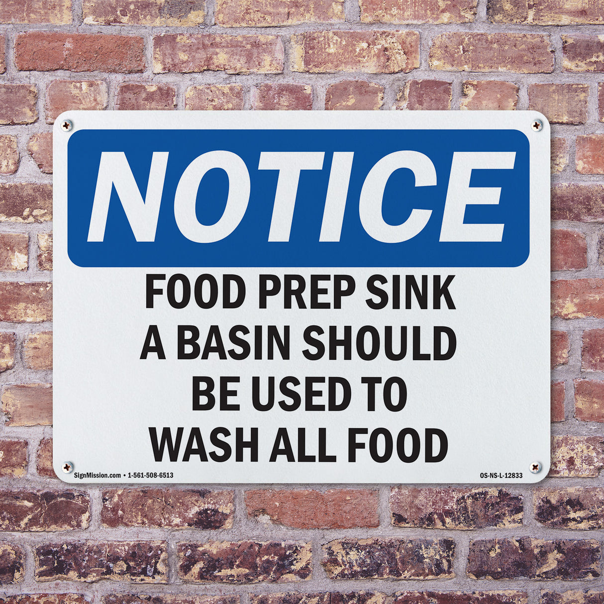 Food Prep Sink Only A Basin Should Be Used