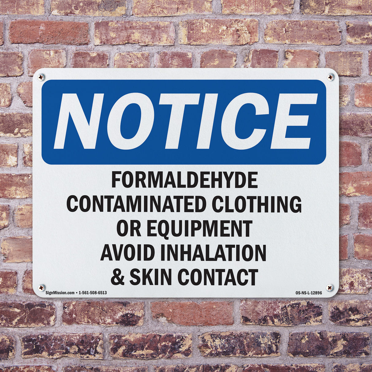 Formaldehyde Contaminated Clothing Or Equipment