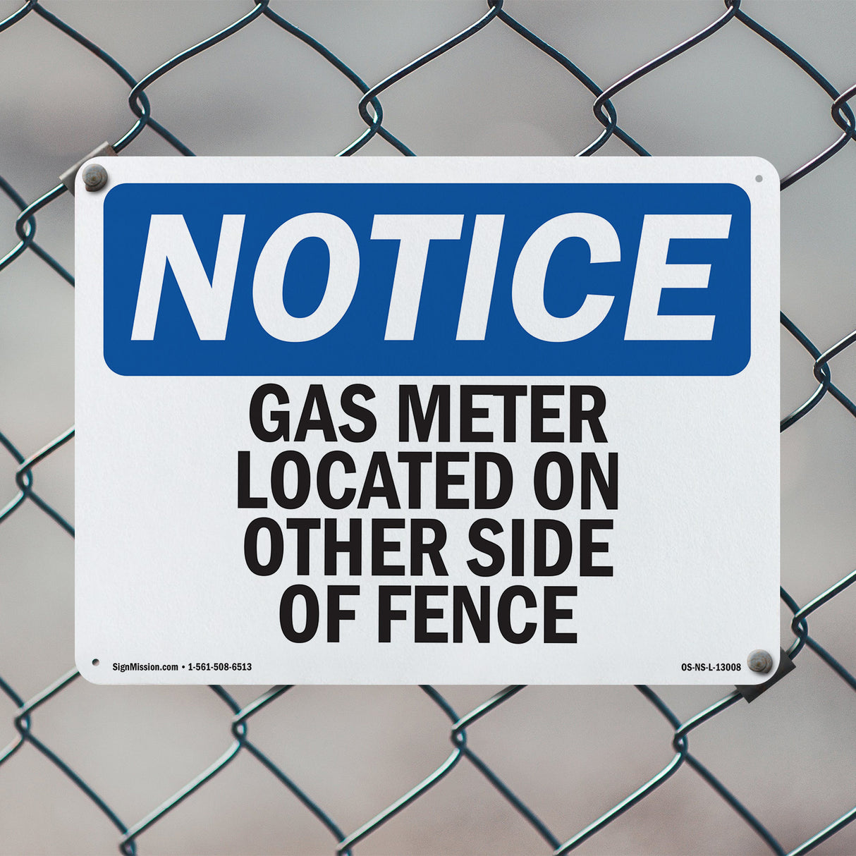 Gas Meter Located On Other Side Of Fence