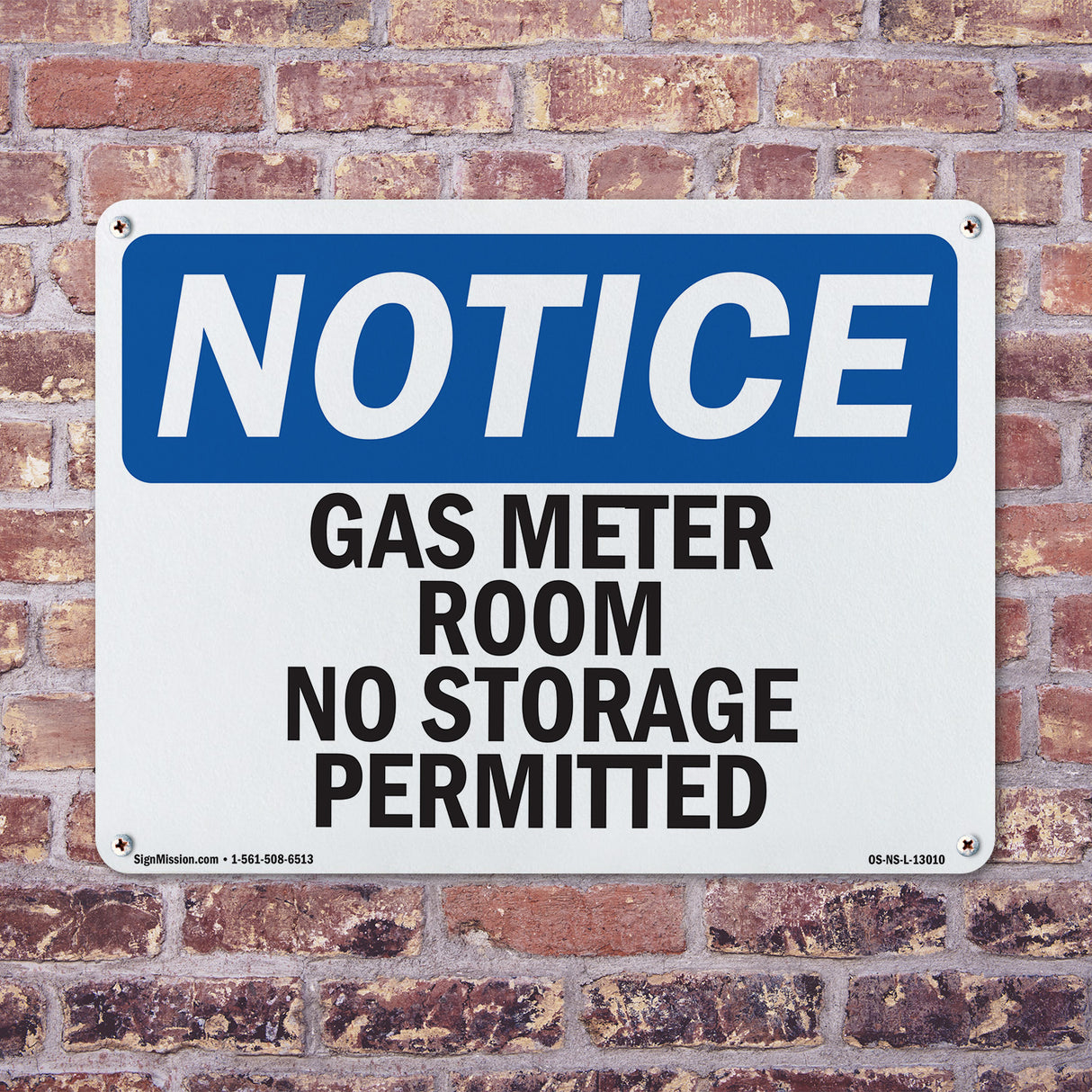 Gas Meter Room No Storage Permitted
