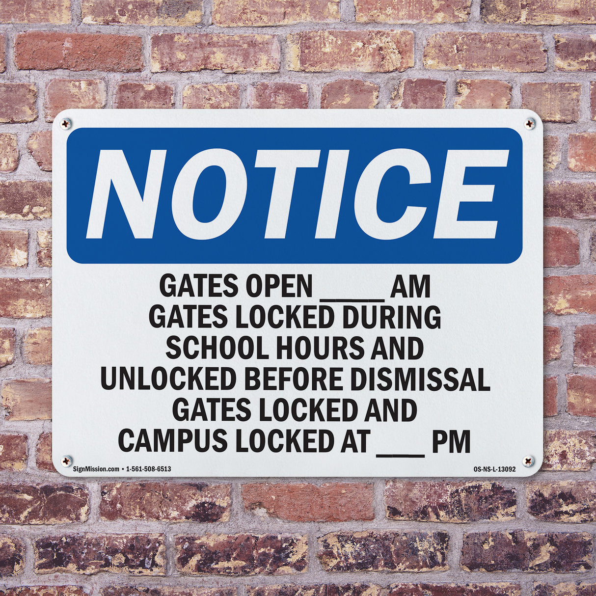Gates Open ____ Am Gates Locked During School