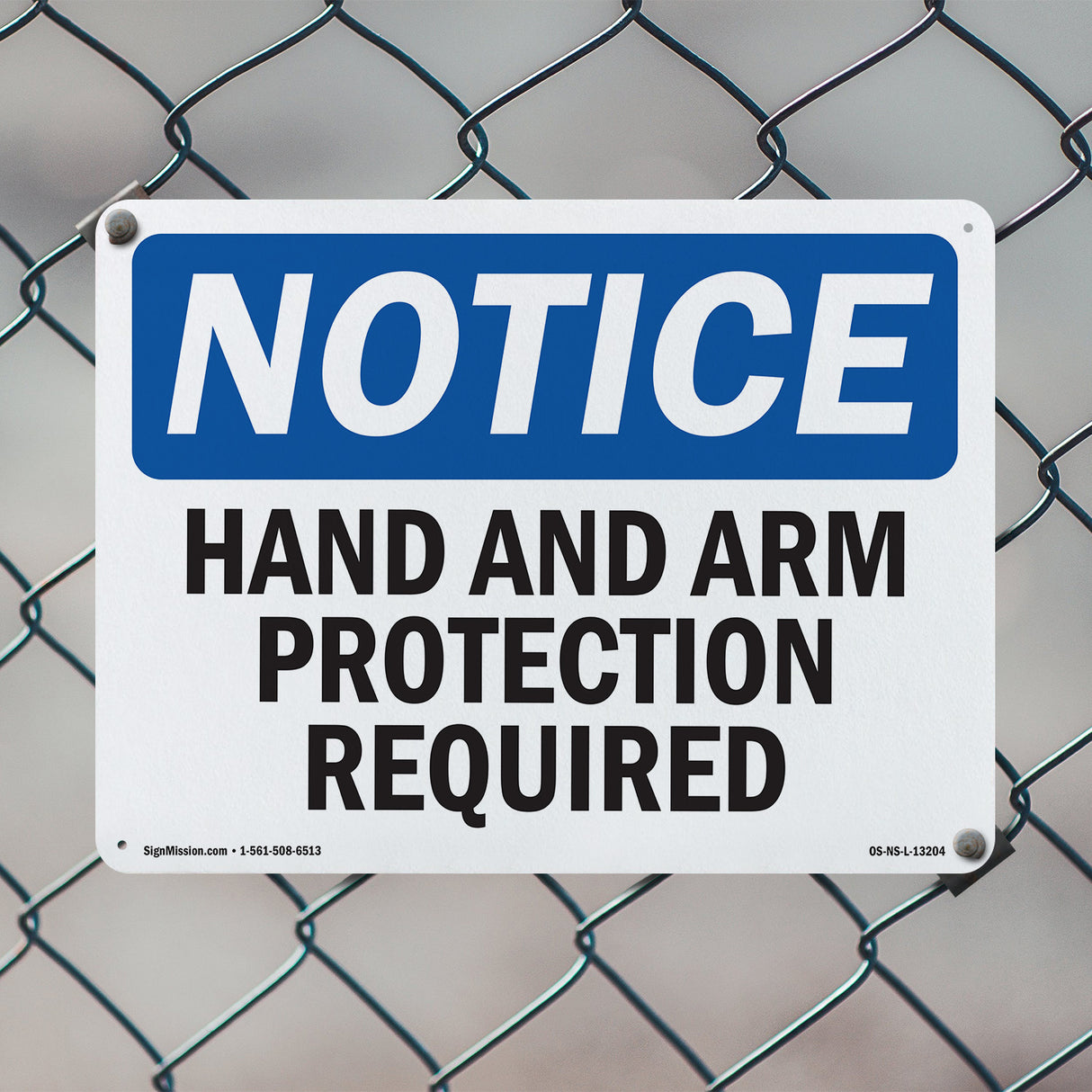 Hand And Arm Protection Required