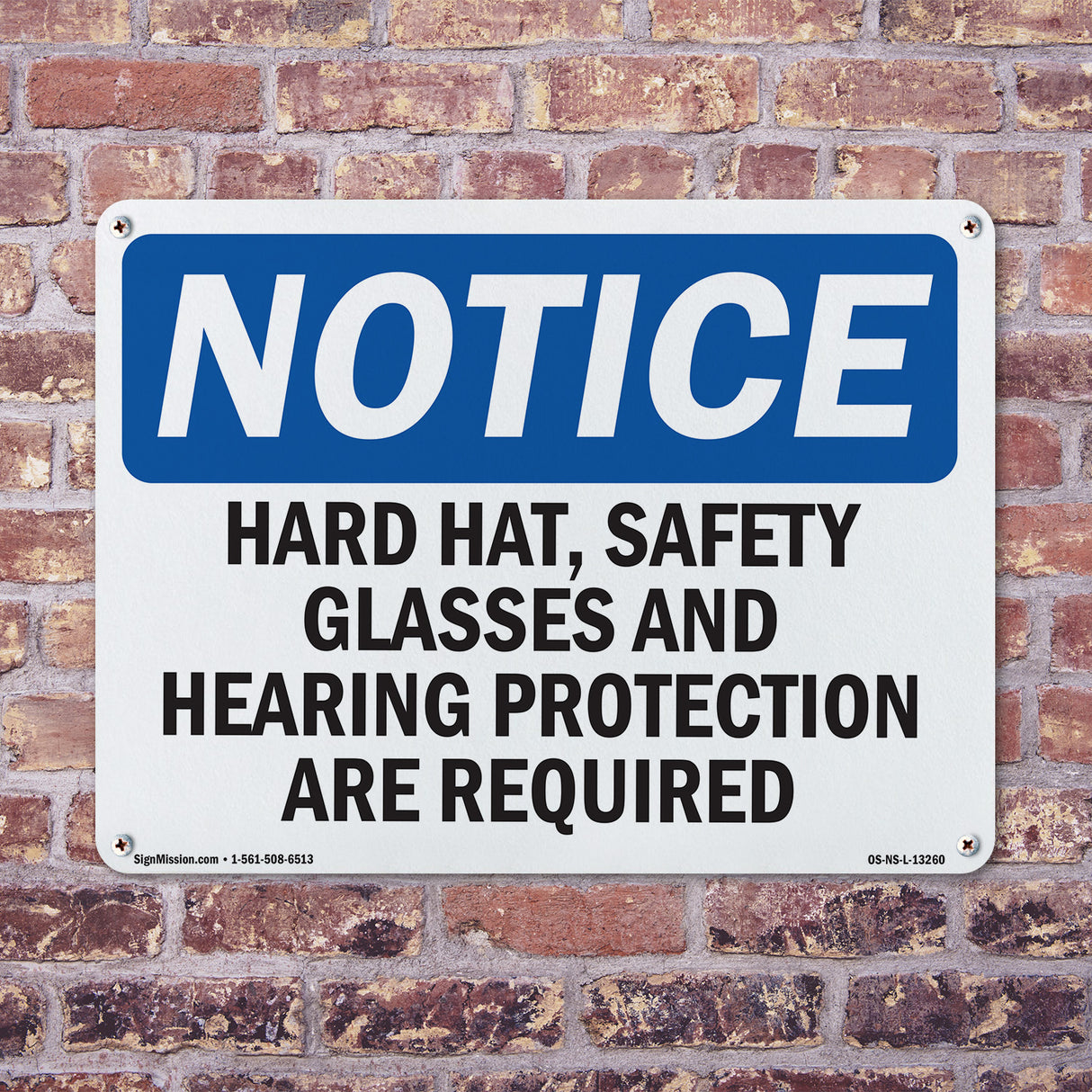 Hard Hat, Safety Glasses And Hearing Protection