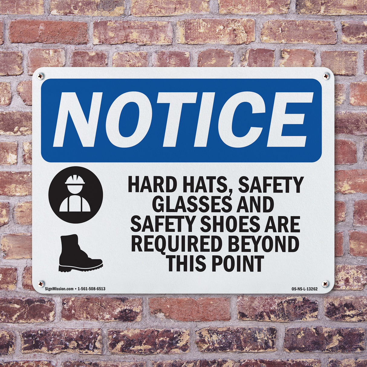 Hard Hat, Safety Glasses And