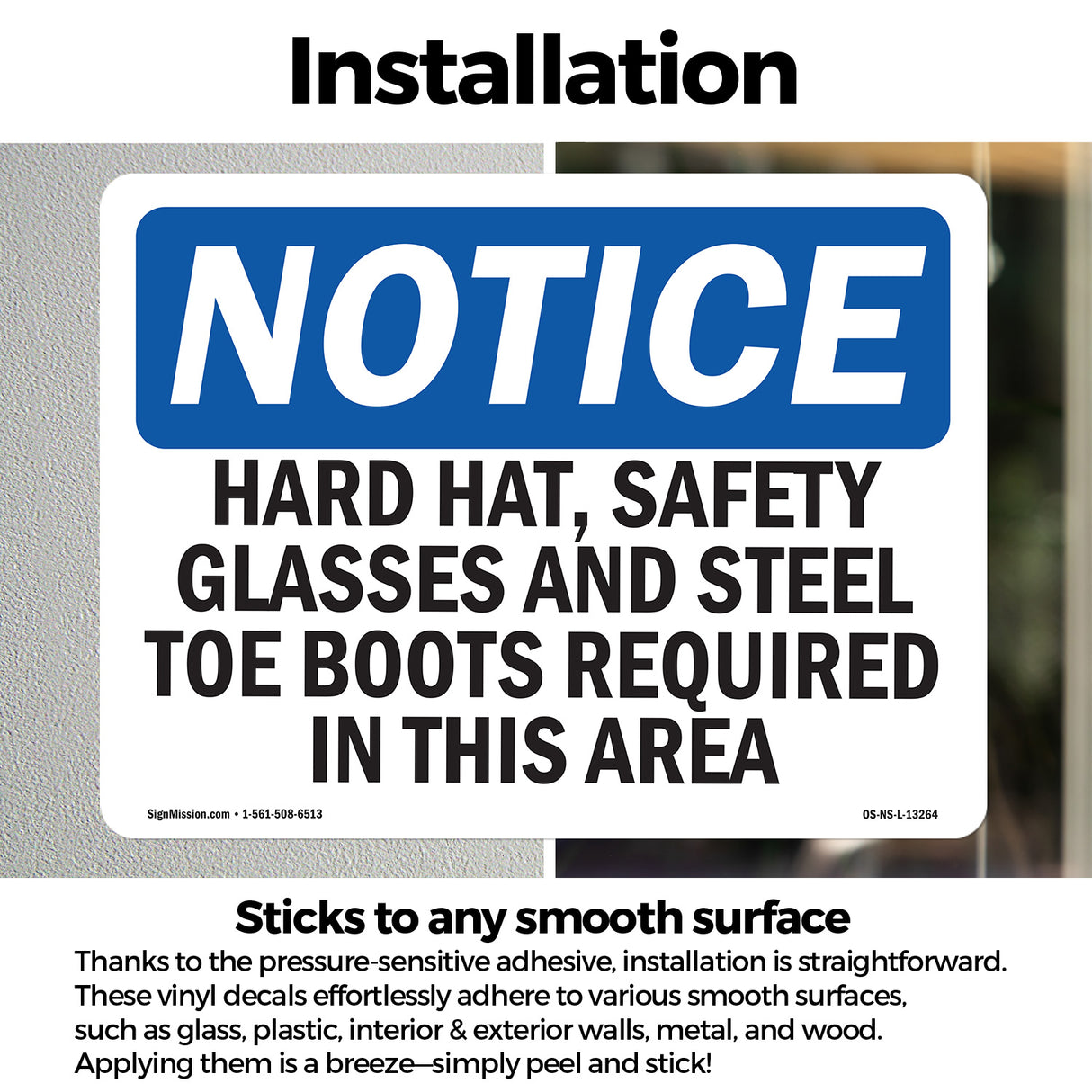 Hard Hat, Safety Glasses And Steel