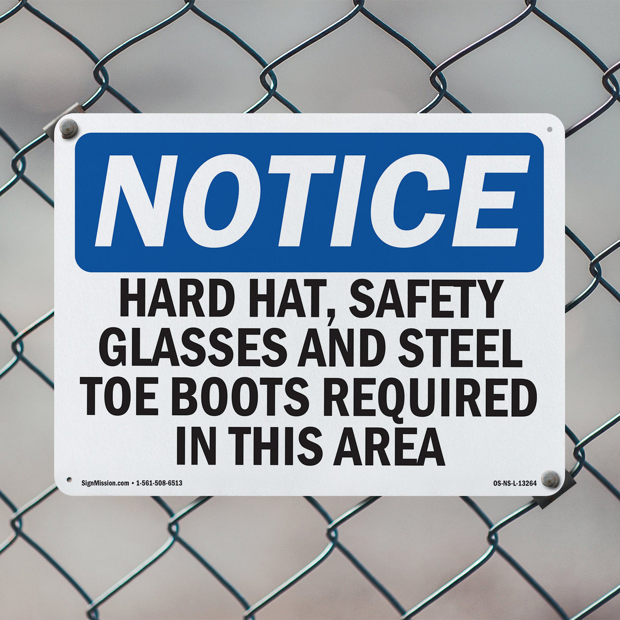 Hard Hat, Safety Glasses And Steel