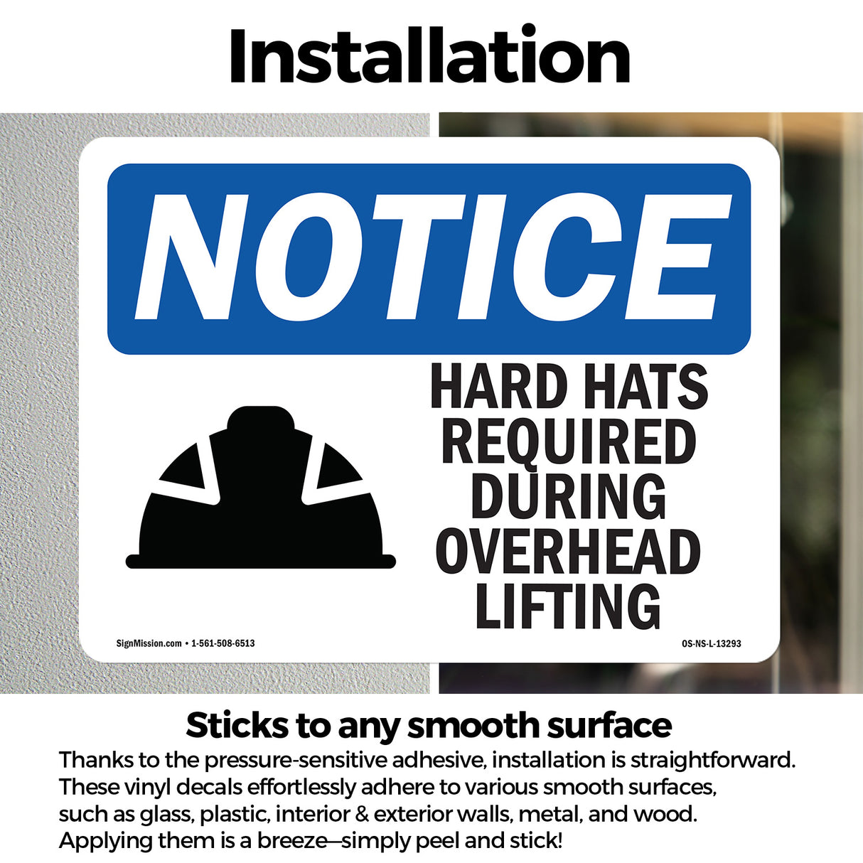 Hard Hats Required During Overhead