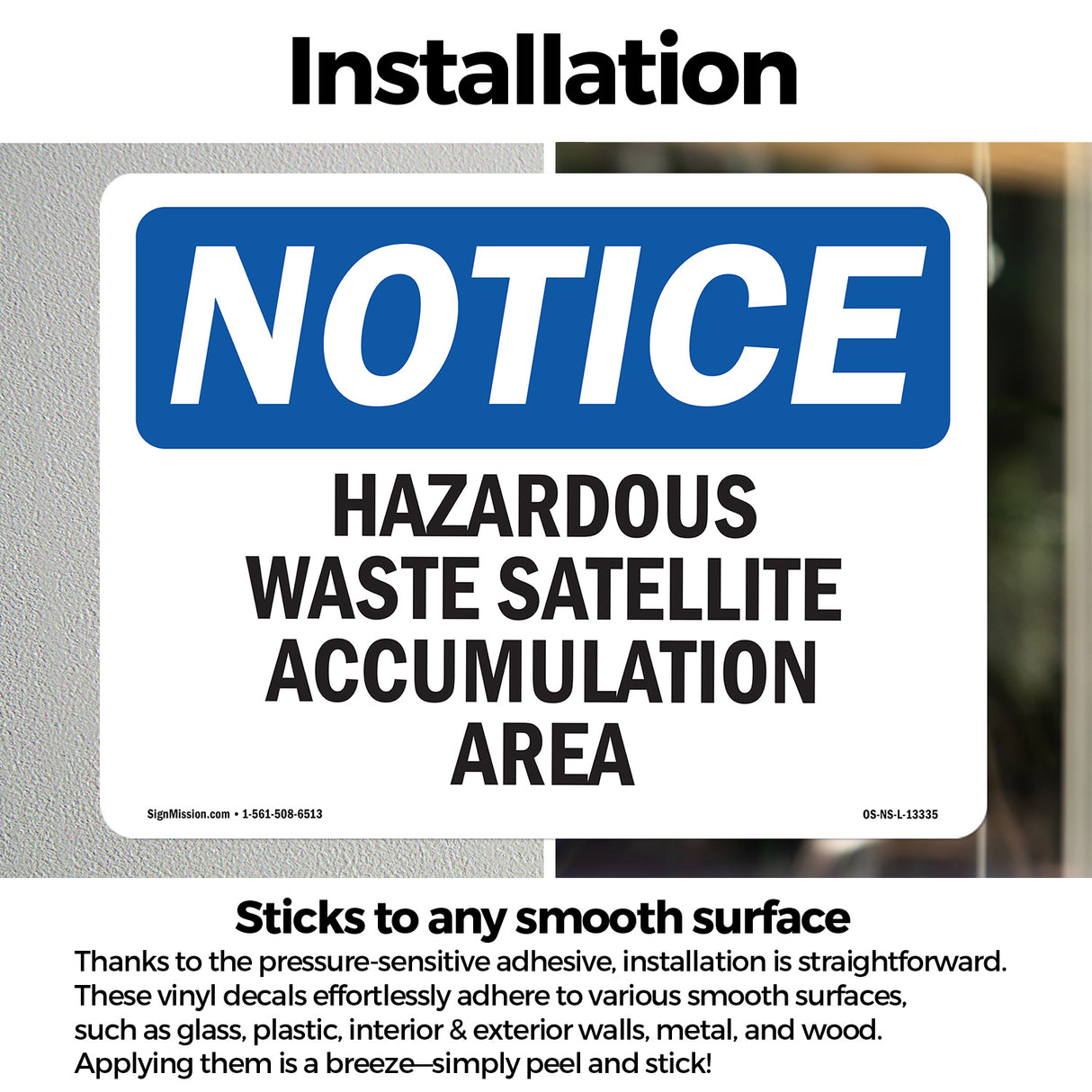 Hazardous Waste Satellite Accumulation Area Sign