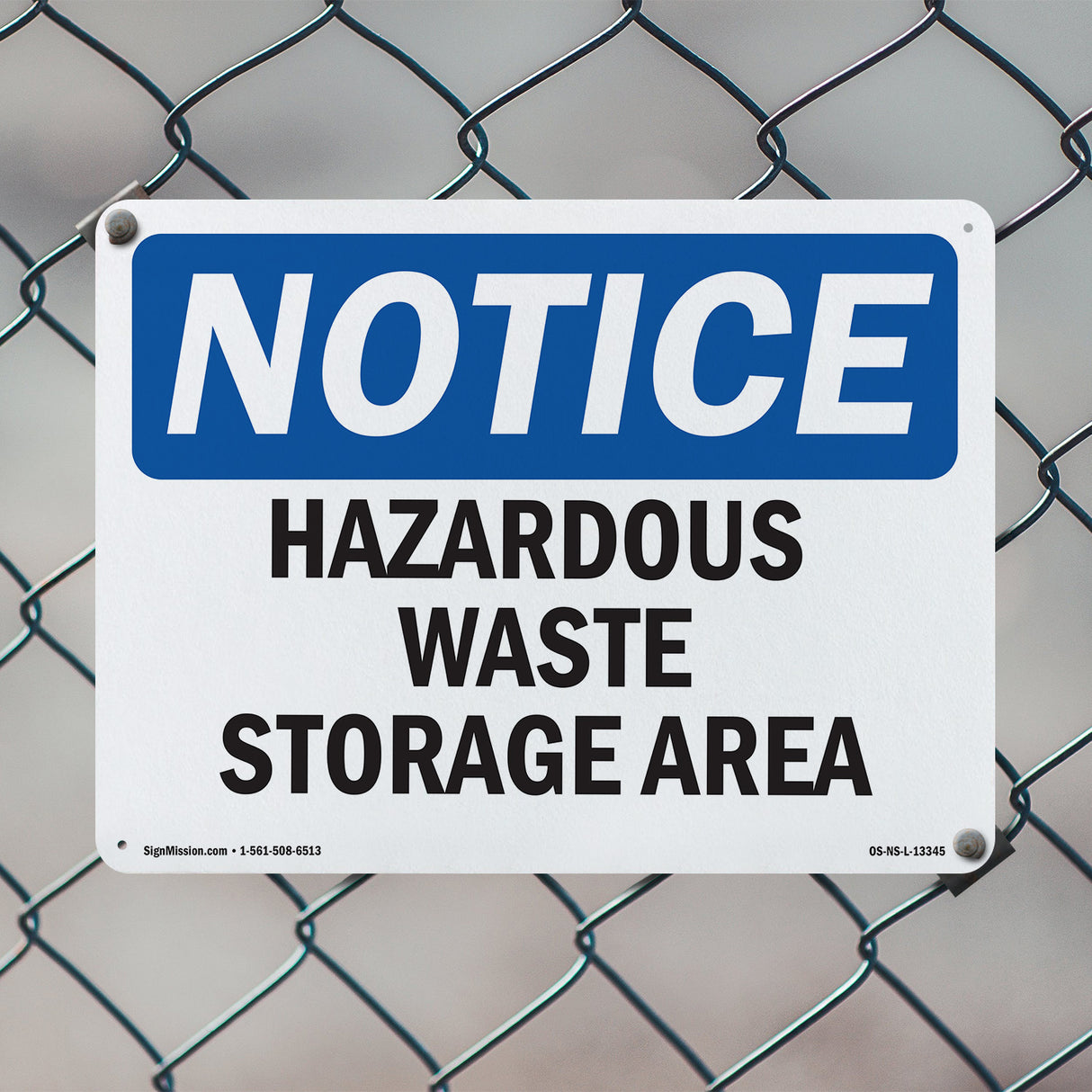 Hazardous Waste Storage Area Sign