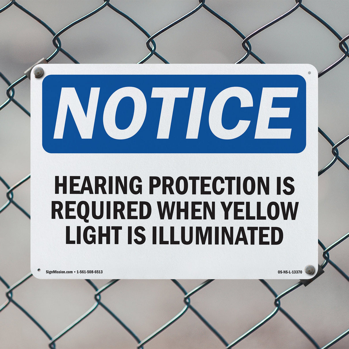 Hearing Protection Is Required When Yellow
