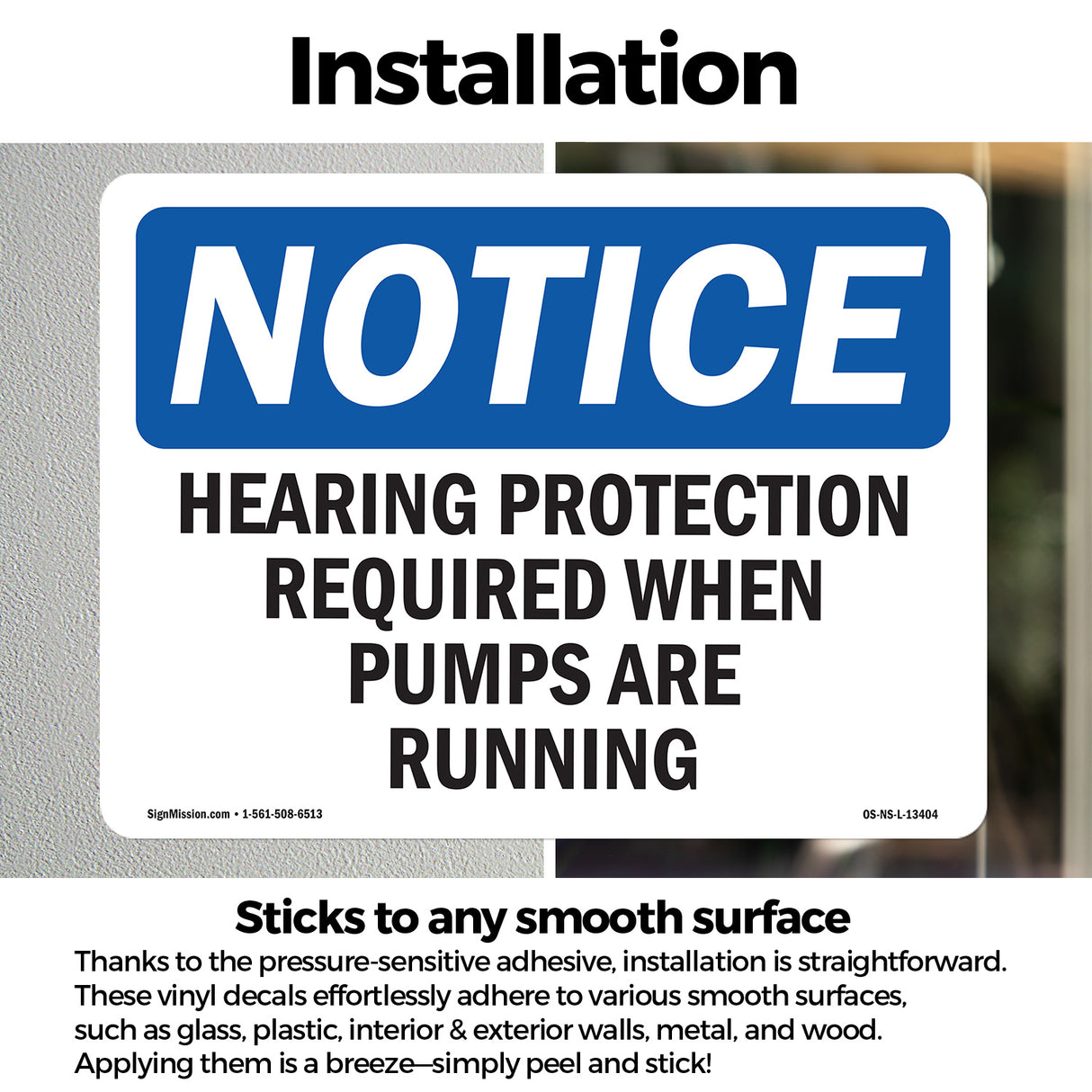 Hearing Protection Required When Pumps Are Running