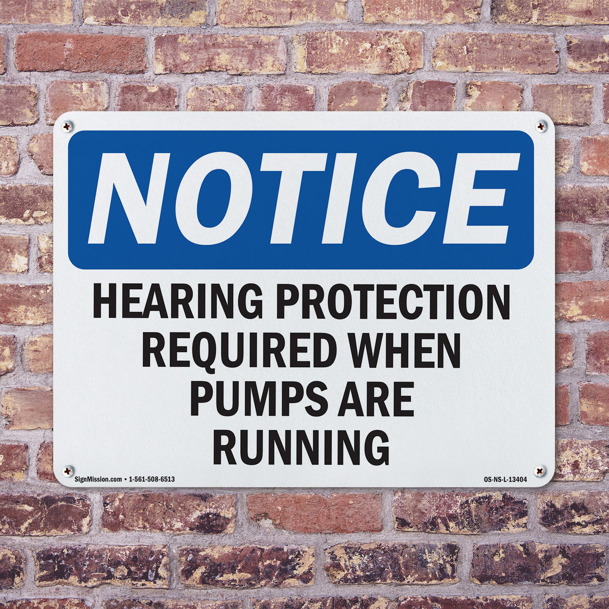 Hearing Protection Required When Pumps Are Running