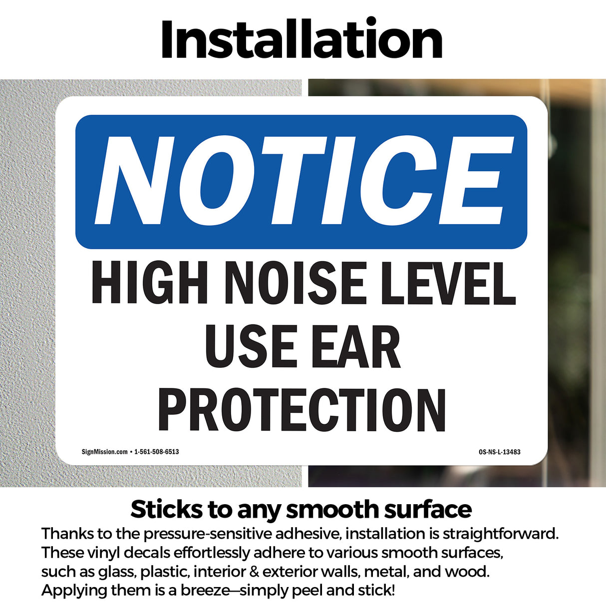 High Noise Level Use Ear Protection