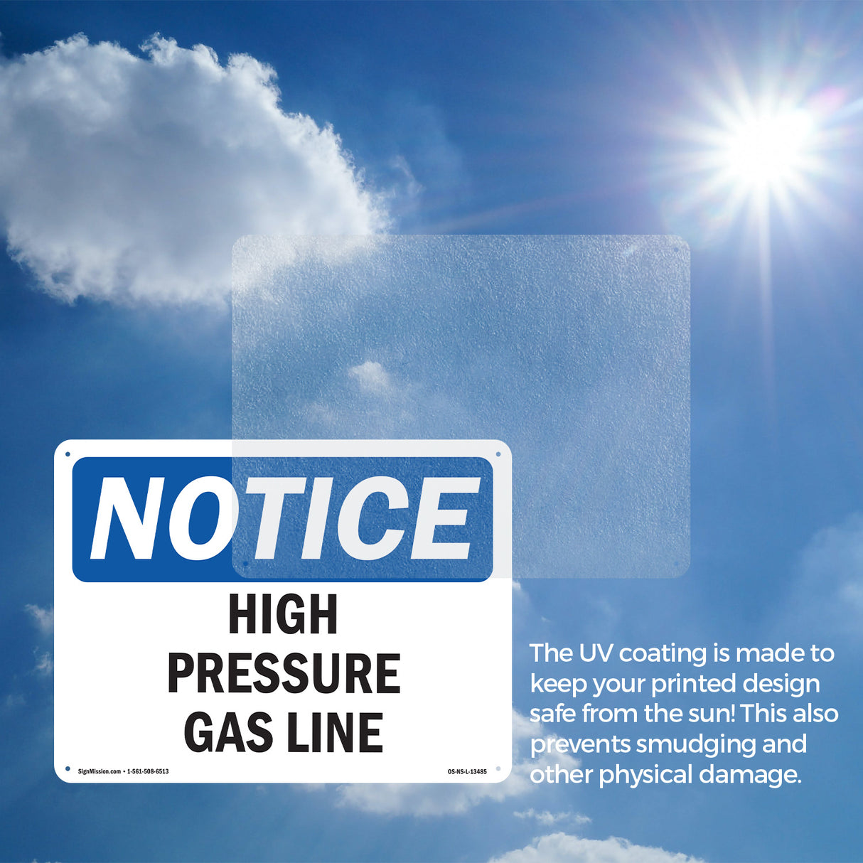 High Pressure Gas Line Sign