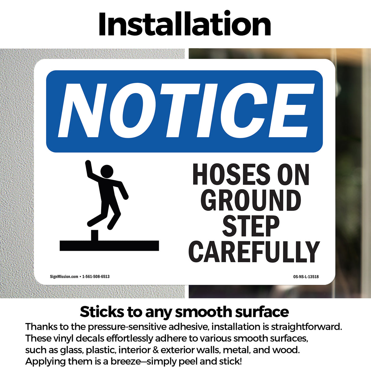 Hoses On Ground Step Carefully