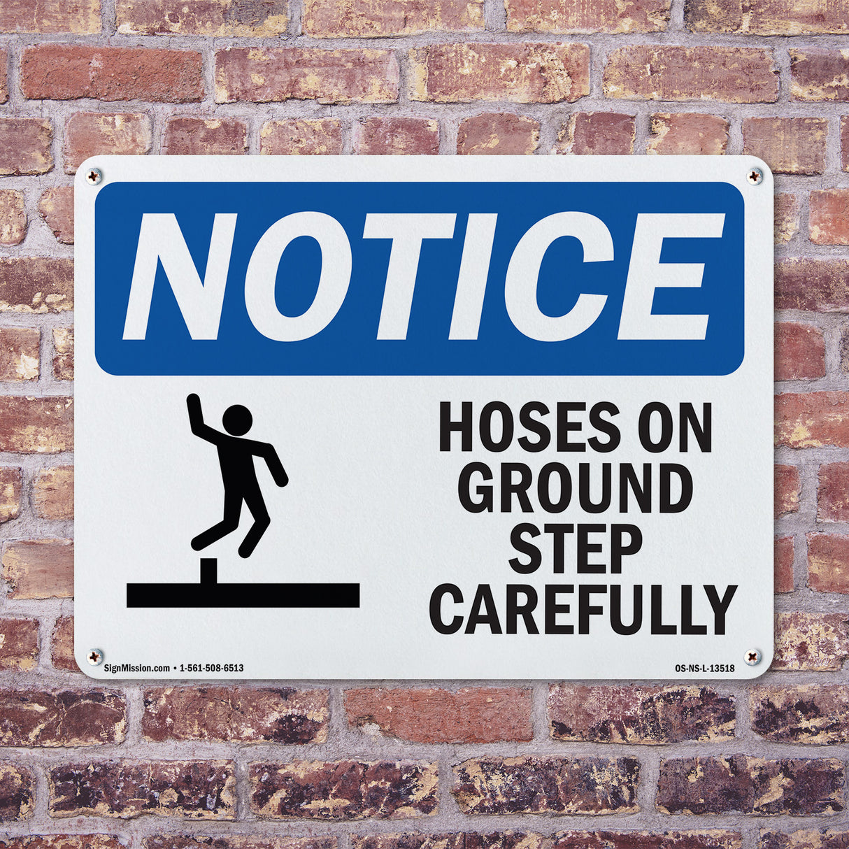 Hoses On Ground Step Carefully