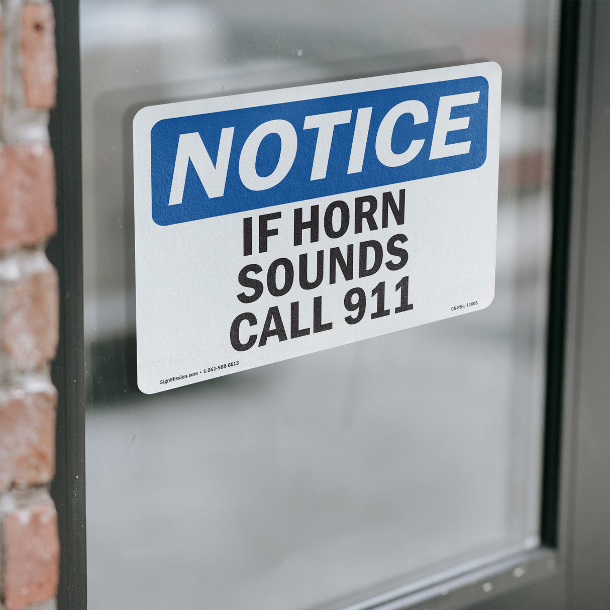 If Horn Sounds Please Call 911