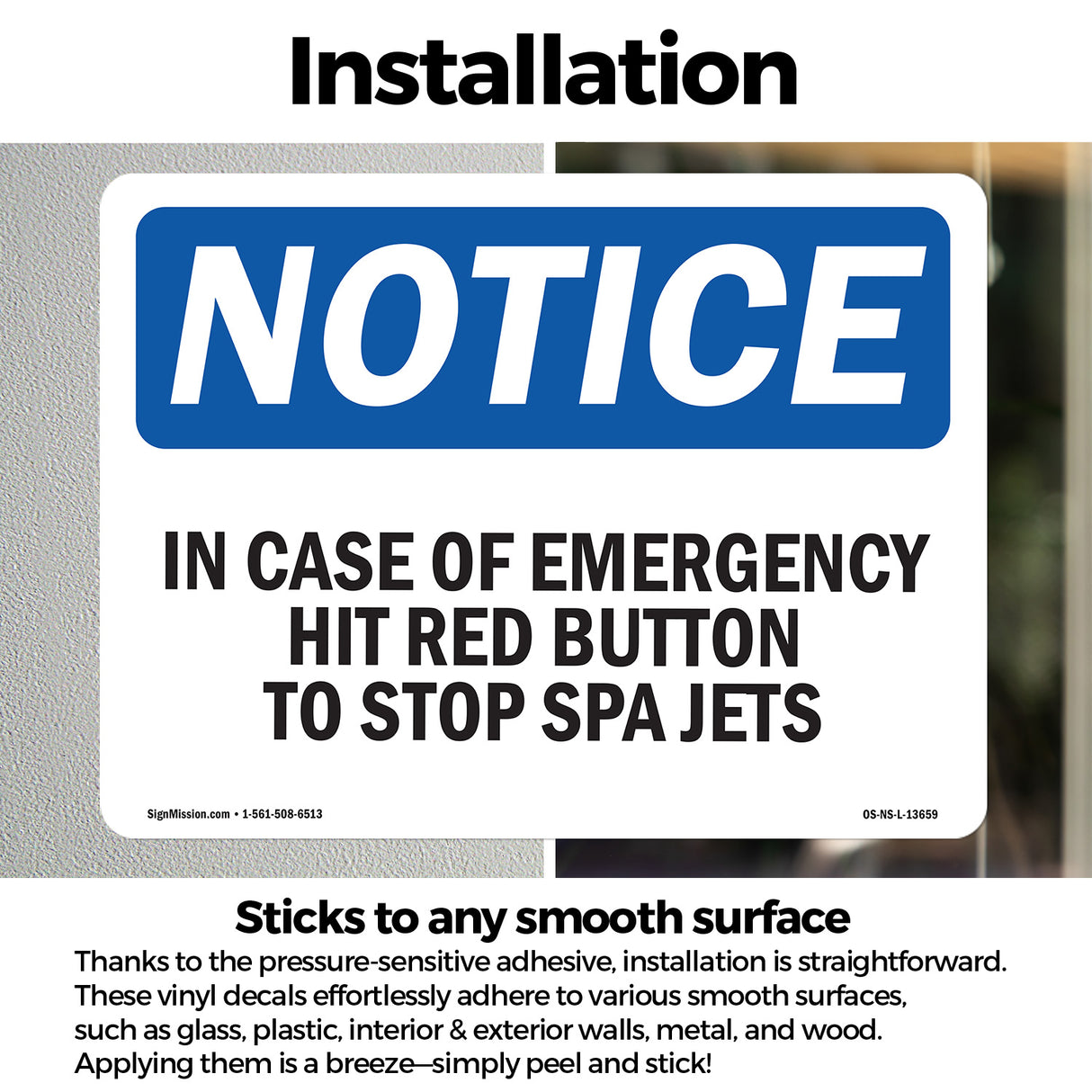 In Case Of Emergency Hit Red Button To Stop Sign