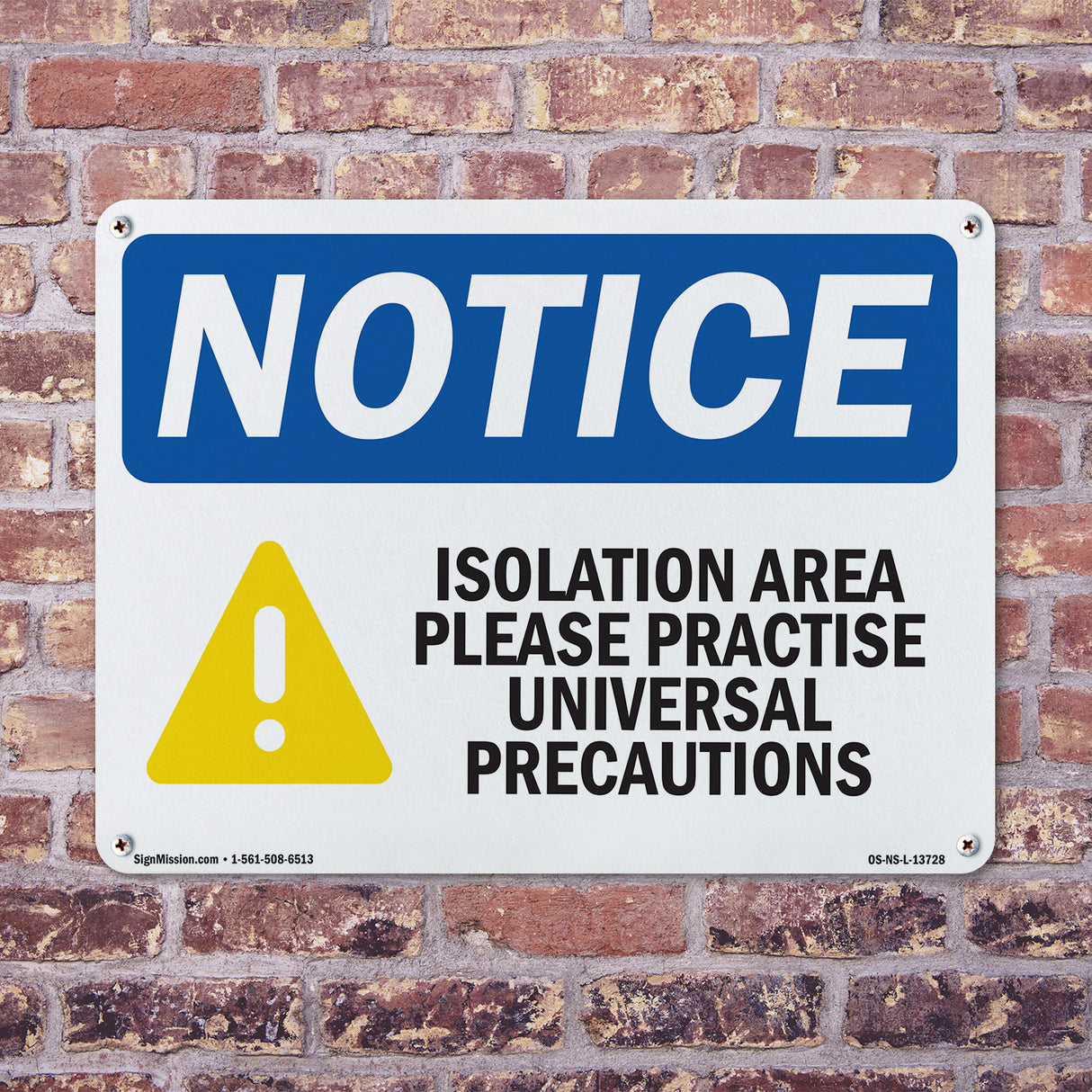 Isolation Area Please Practice