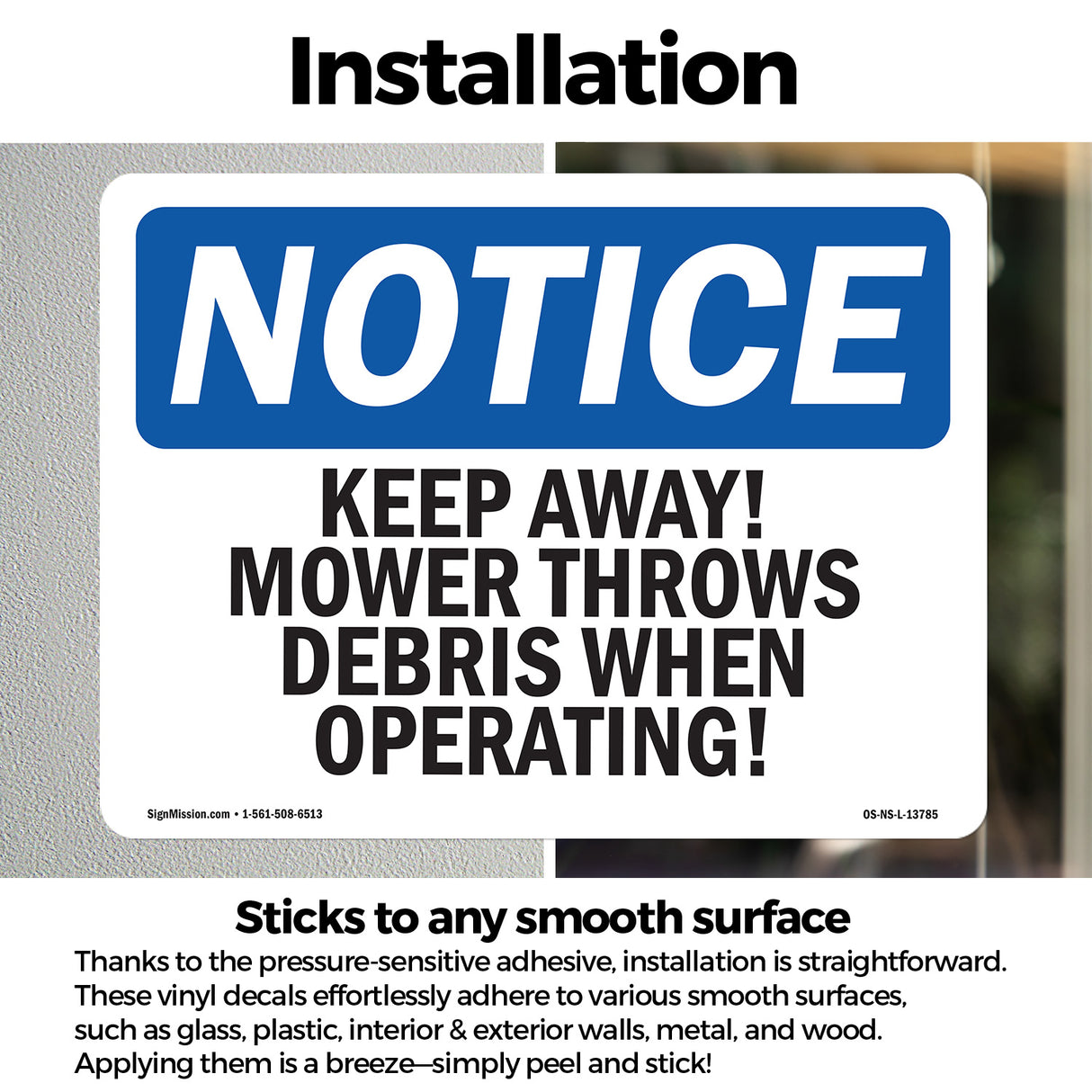 Keep Away! Mower Throws Debris