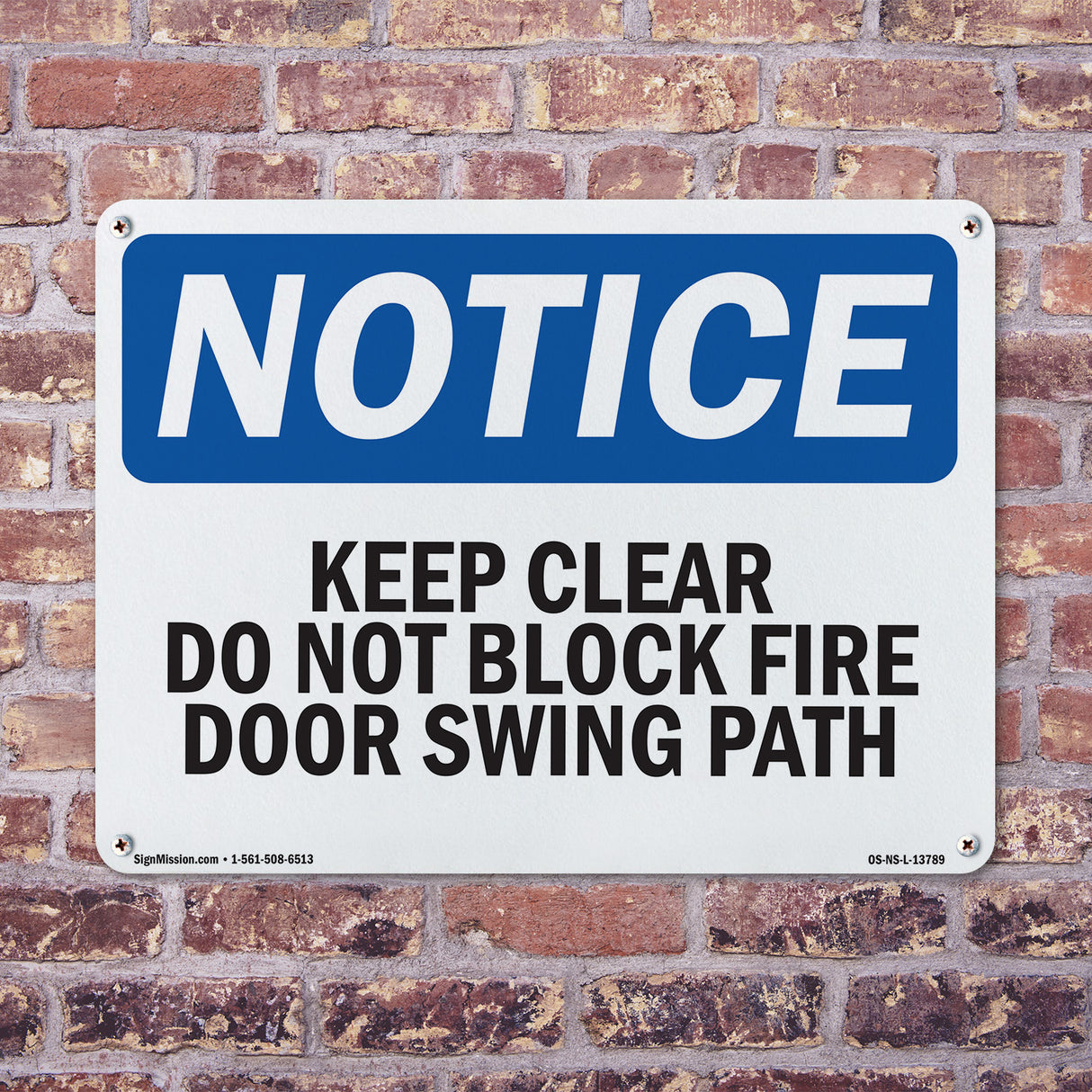 Keep Clear Do Not Block Fire Door