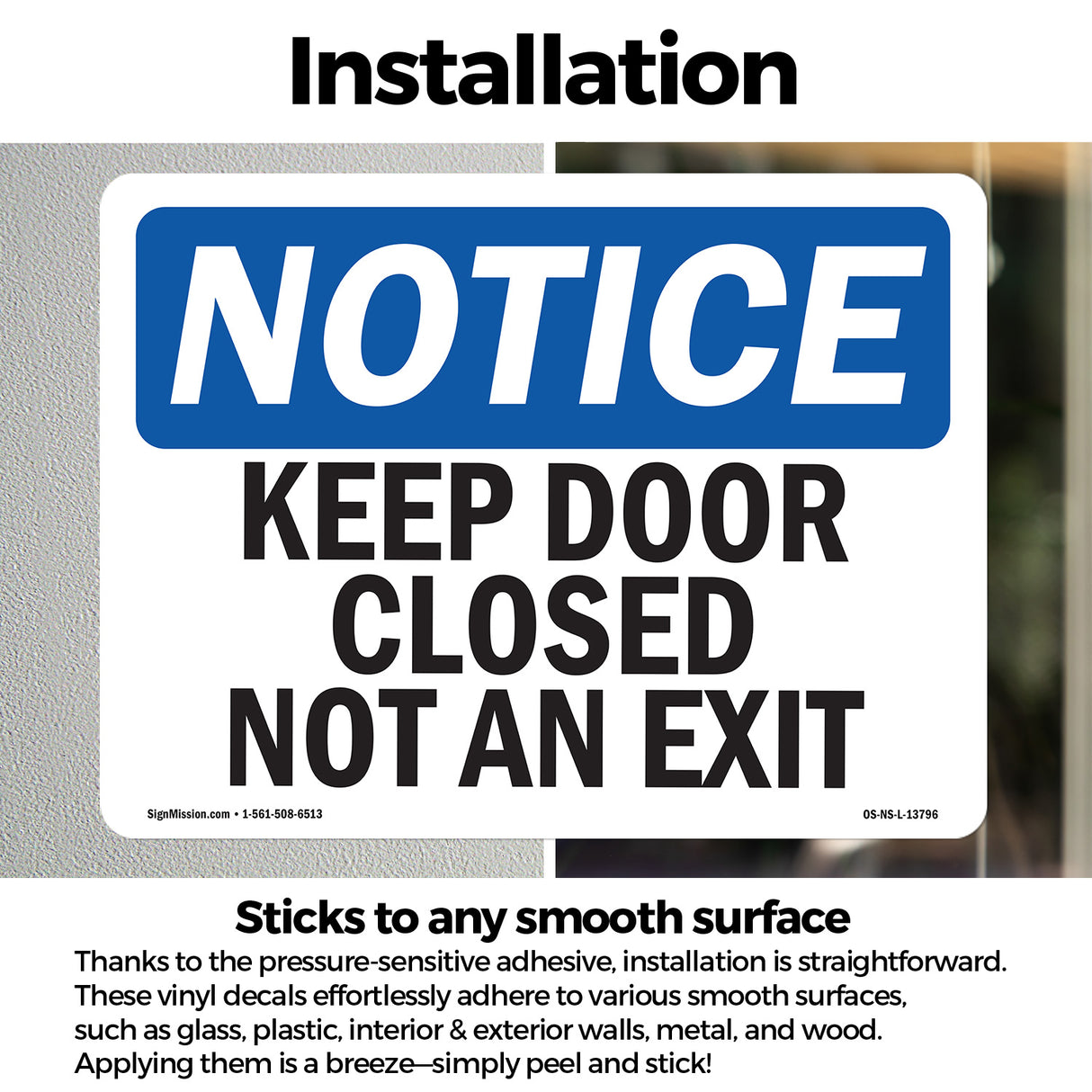 Keep Door Closed Not An Exit