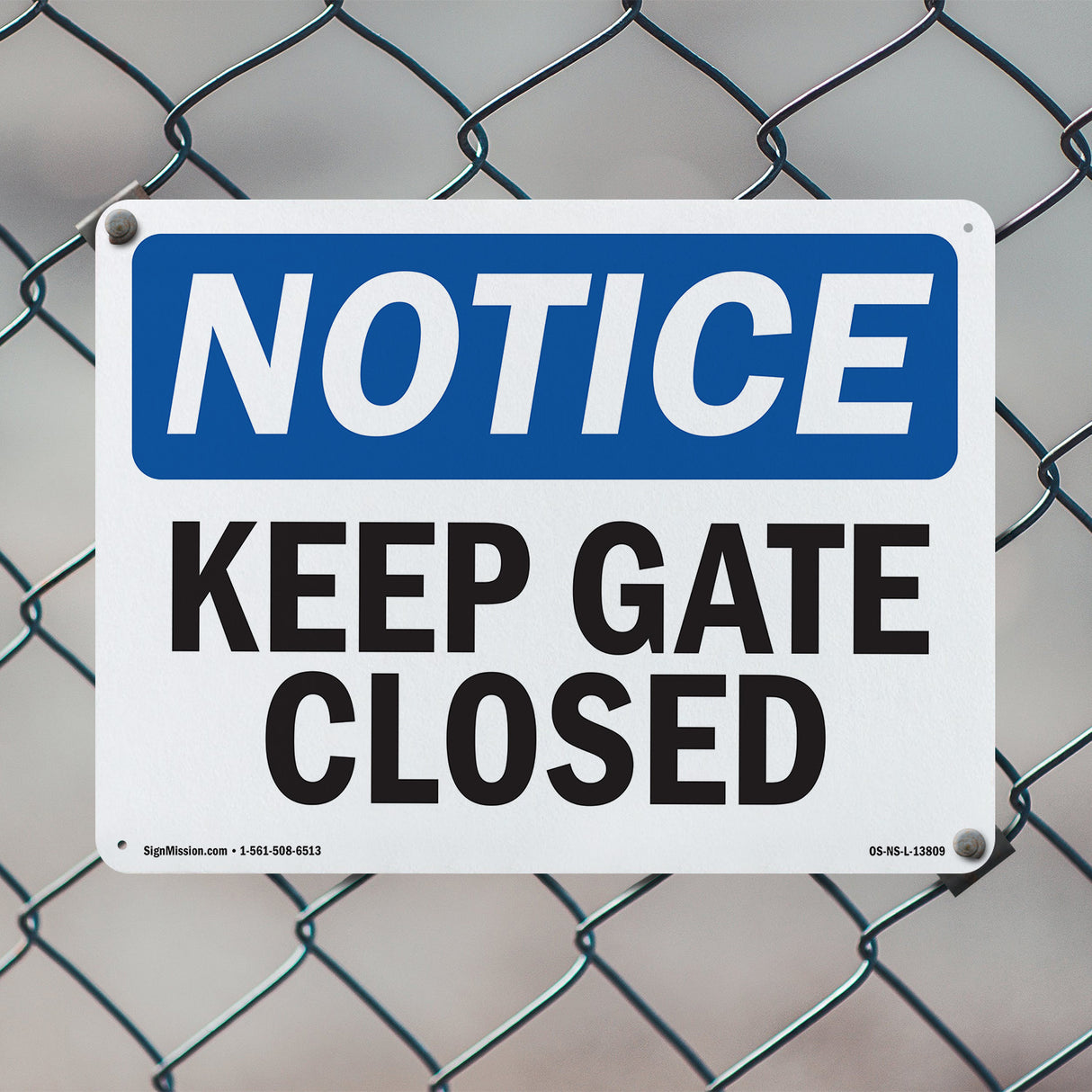 Keep Gate Closed Sign
