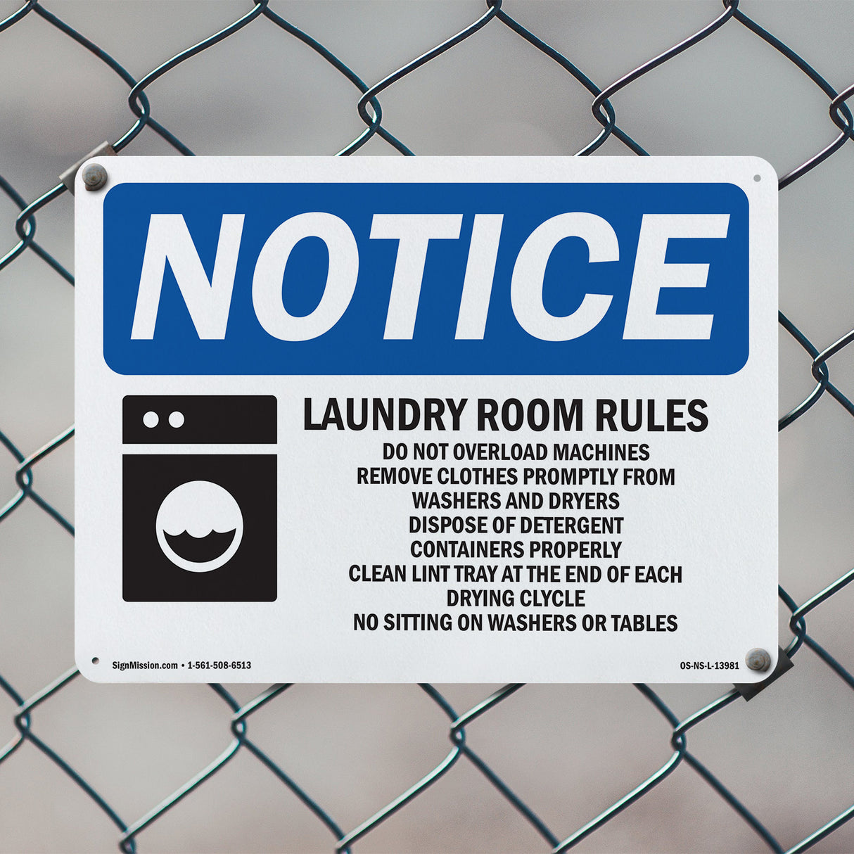 Laundry Room Rules Do Not Overload