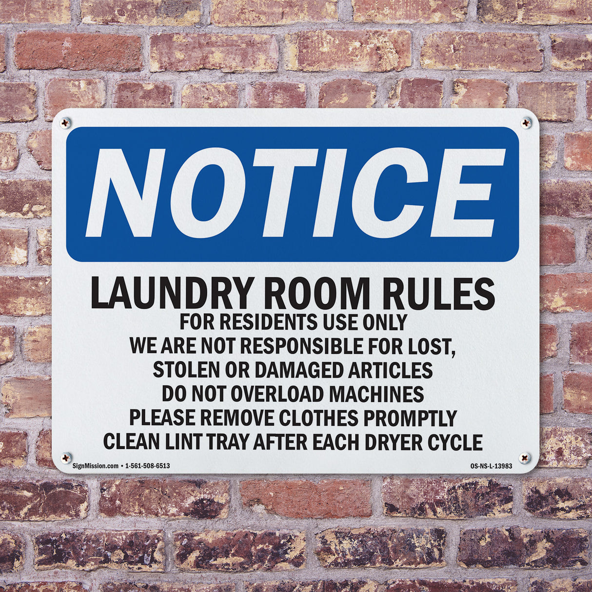 Laundry Room Rules For Residents