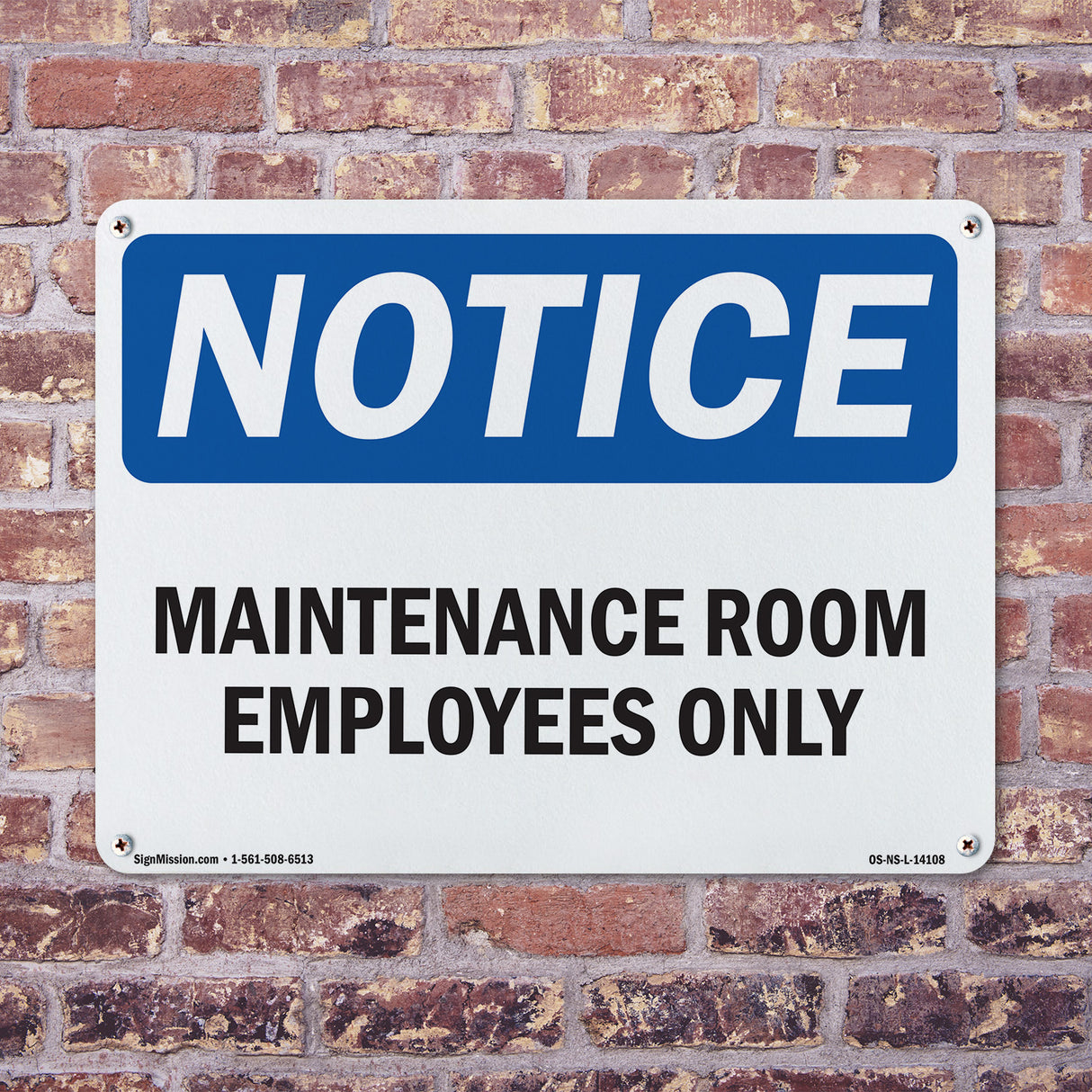 Maintenance Room Employees Only