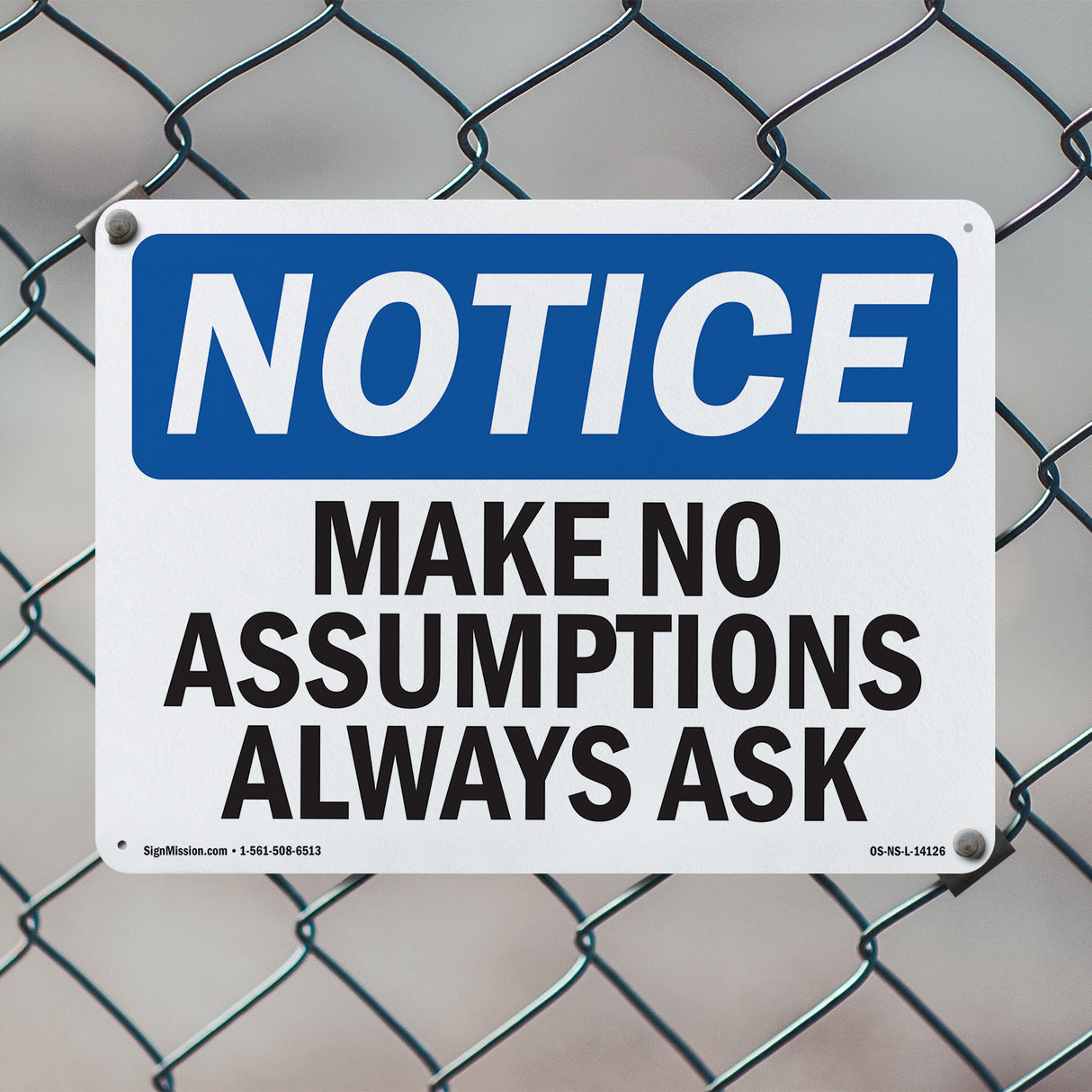 Make No Assumptions Always Ask
