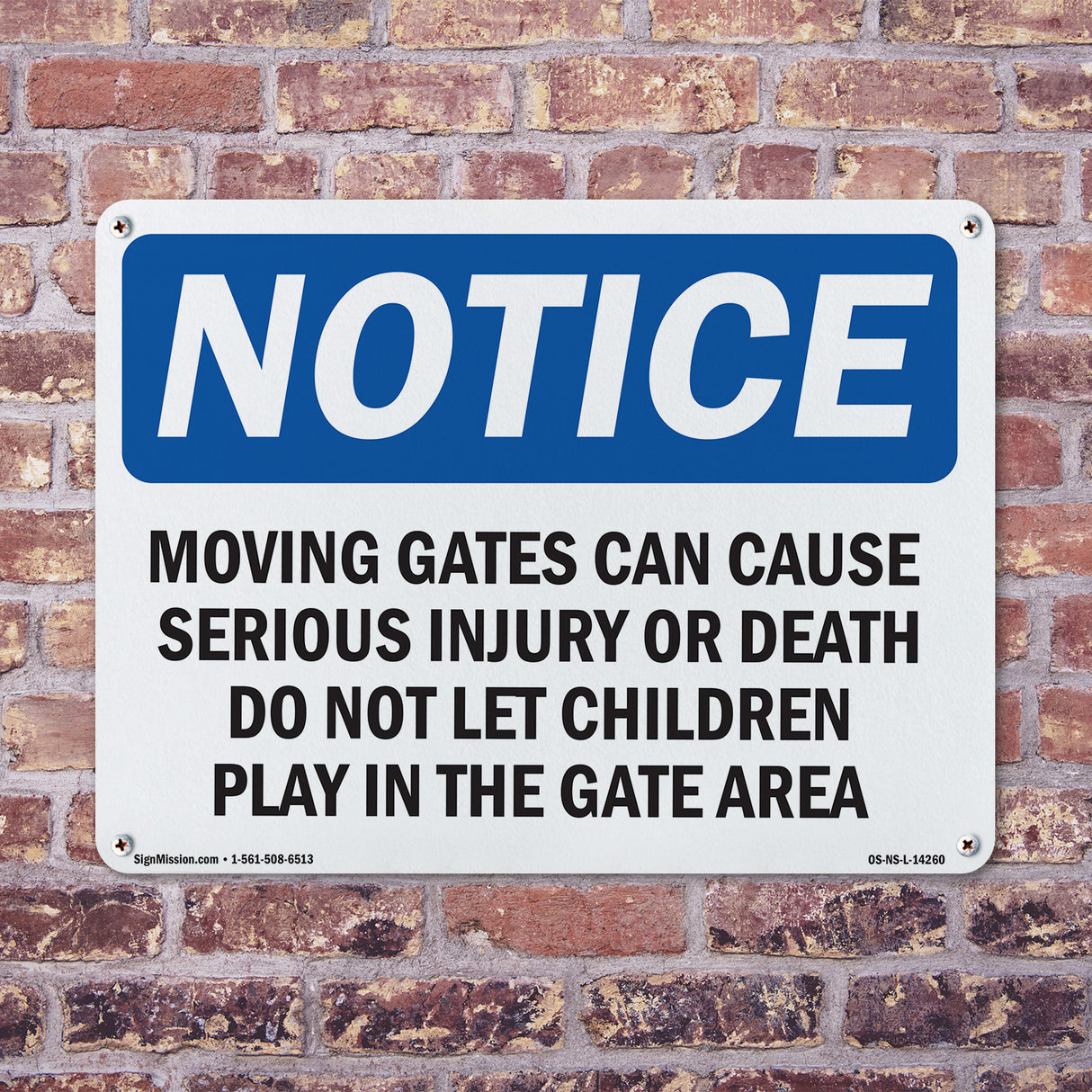 Moving Gate Can Cause Serious Injury Or Sign