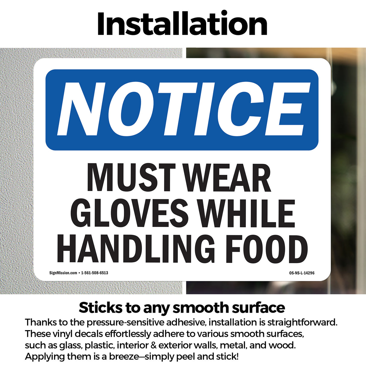 Must Wear Gloves While Handling Food