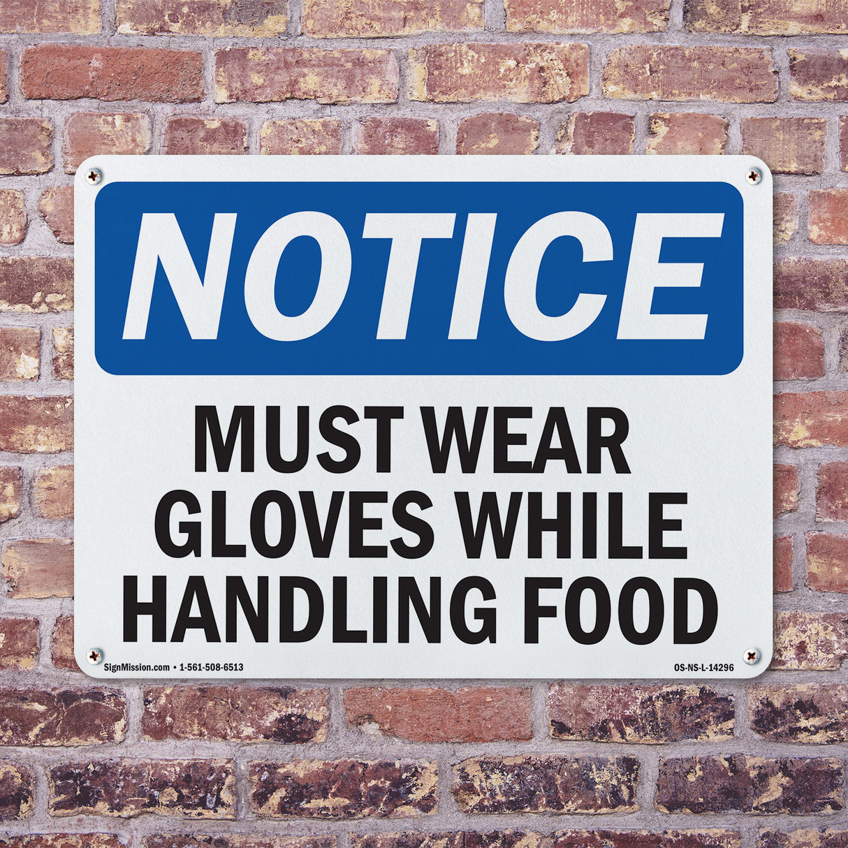 Must Wear Gloves While Handling Food