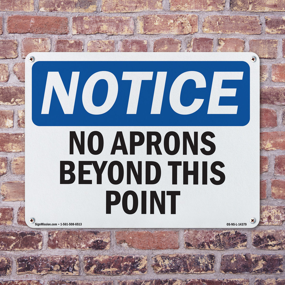 No Aprons Beyond This Point