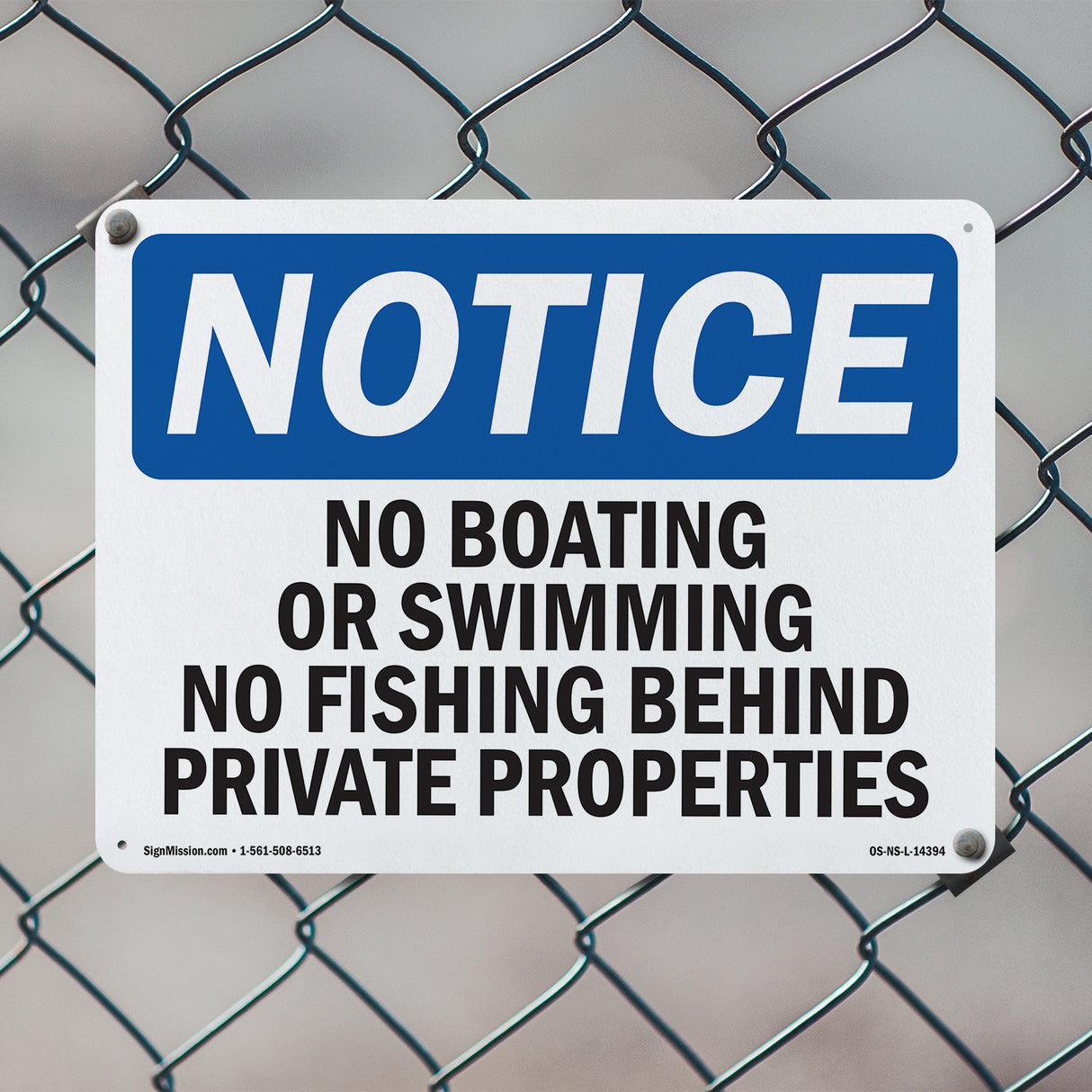 No Boating Or Swimming No Fishing Behind