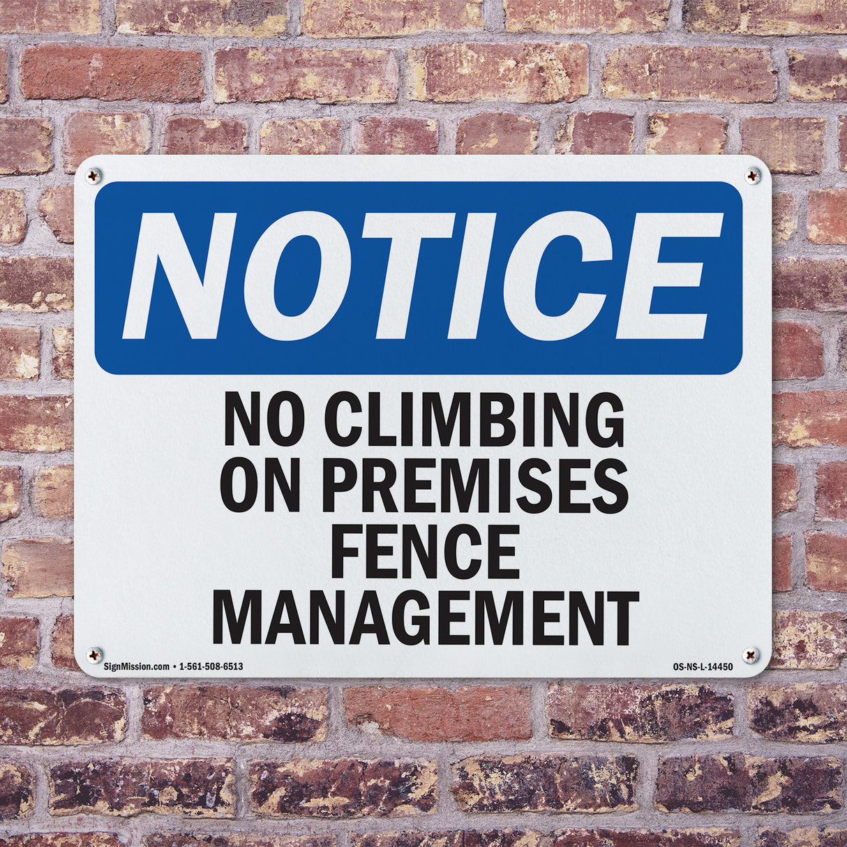 No Climbing On Premises Fence Management