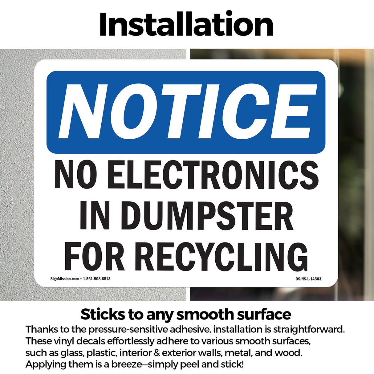 No Electronics In Dumpster For Recycling