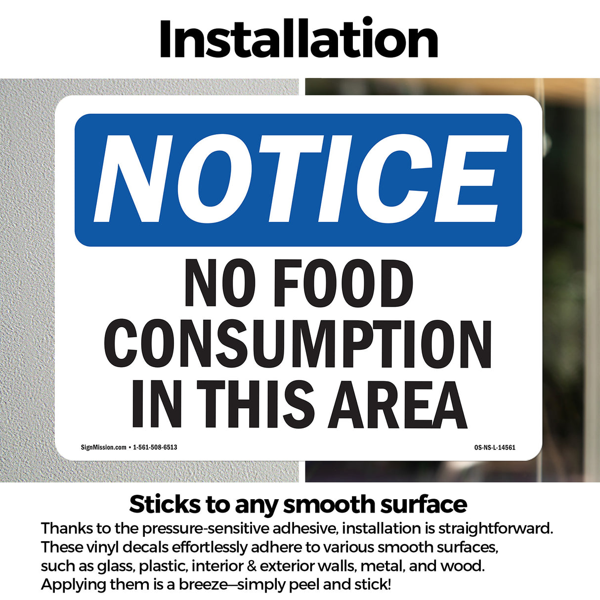 No Food Consumption In This Area