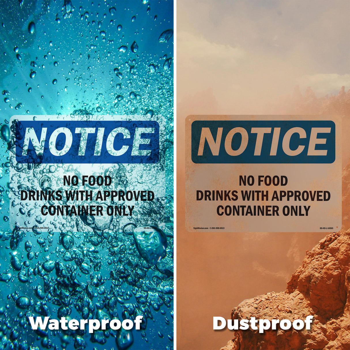 No Food Drinks With Approved Container Only