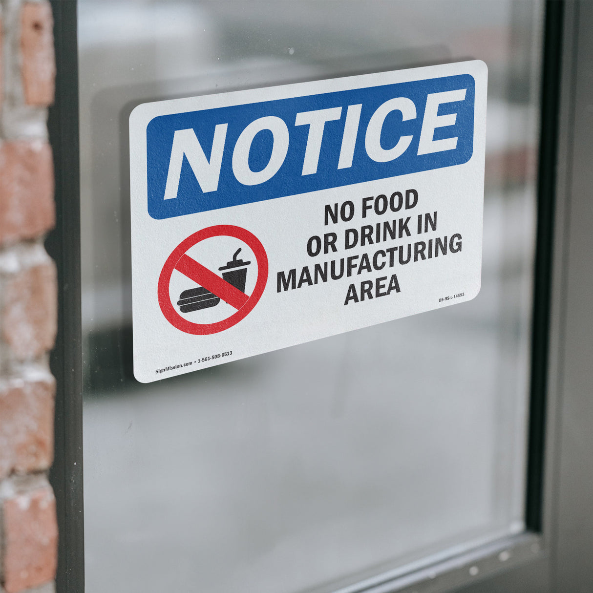 No Food Or Drink In Manufacturing Area