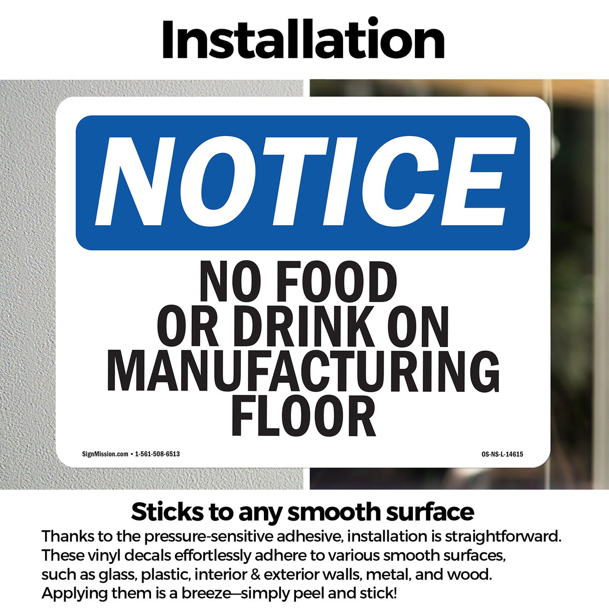 No Food Or Drinks On Manufacturing Floor