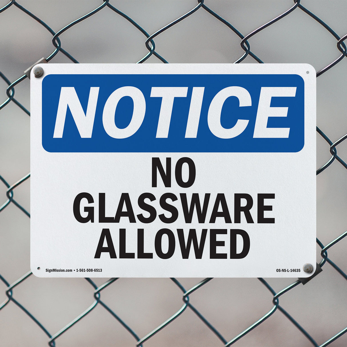 No Glassware Allowed