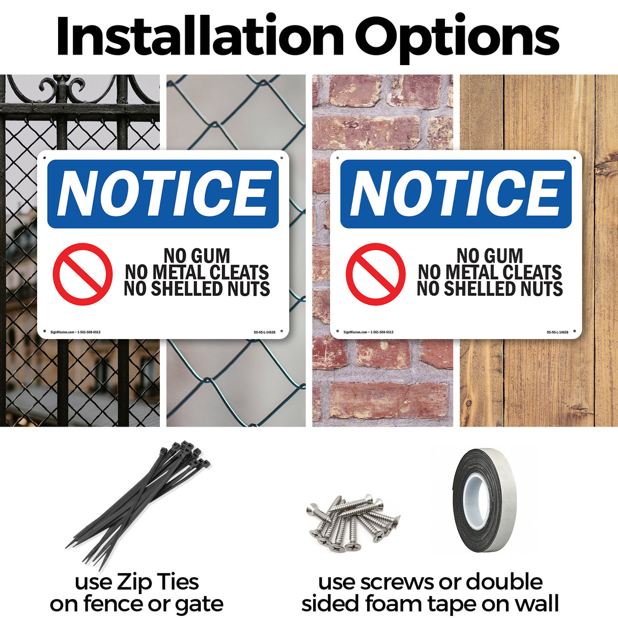No Gum No Metal Cleats No Shelled Nuts