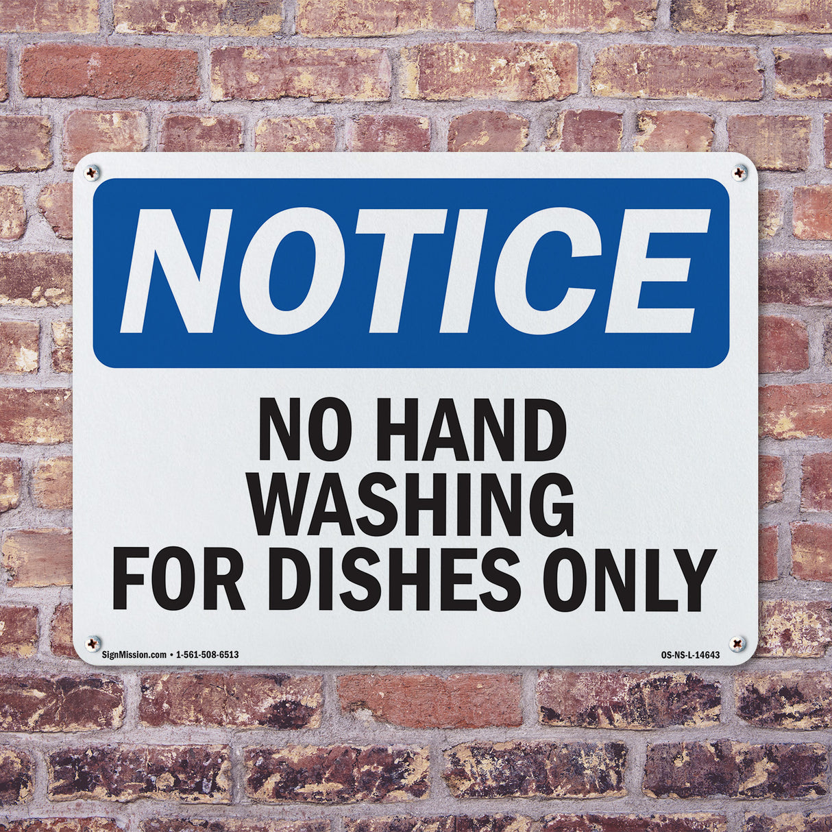 No Hand Washing For Dishes Only